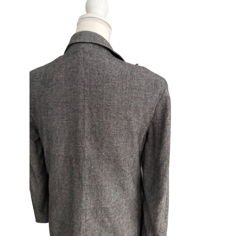 Zara Black Gray Patterned Buttoned Oversize Blaze… - image 6